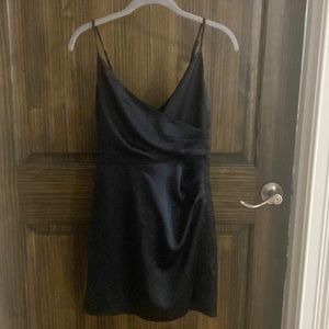 Abercrombie & Fitch black satin mini dress. Size XS. Never worn.